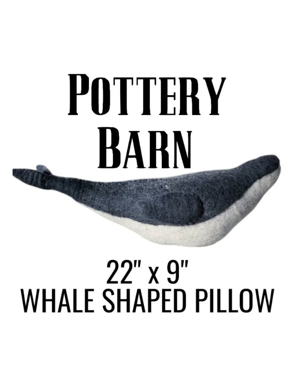 Pottery Barn Wally the Whale Pillow 22